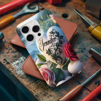 Funda Para iPhone 15 Pro El corazón de Jennifer junto al río