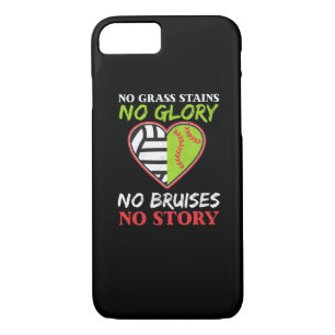 Funda Para iPhone 8/7 El corazón del voleibol del softball ninguna