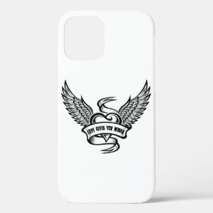 Funda Para iPhone 12 Pro El Corazón Vintage Con Alas, El Amor Te Da Alas