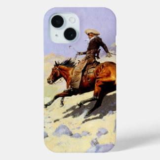 Funda Para iPhone 15 El Cowboy de Remington, militar de caballería de é