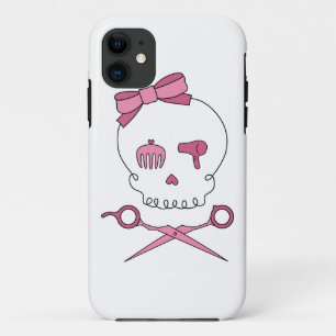 Funda Para iPhone 11 El cráneo accesorio del pelo y Scissor bandera