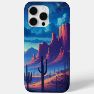 Funda Para iPhone 15 Pro Max El desierto de noche al suroeste