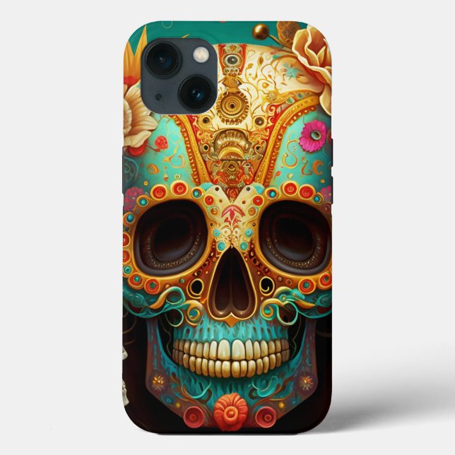 Funda De Case-Mate Para iPhone El Día De La Calavera Del Azúcar (Reverso )