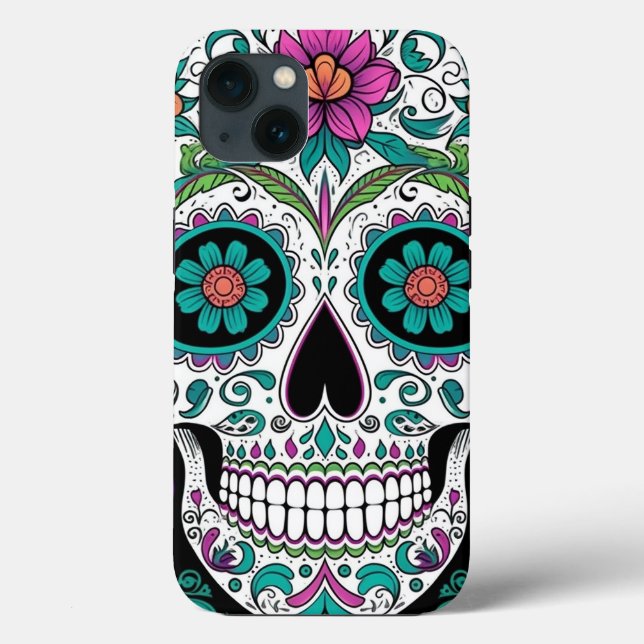 Funda De Case-Mate Para iPhone El Día De La Calavera Del Azúcar (Reverso )