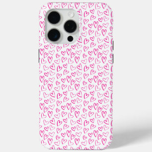 Funda Para iPhone 15 Pro Max El día de San Valentín de corazones de patrones Mi