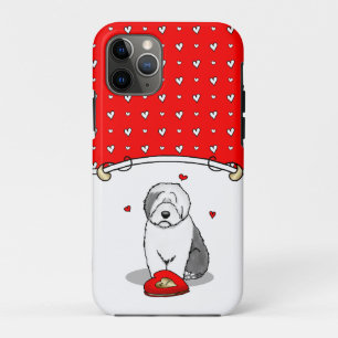 Funda Para iPhone 11 Pro El día de San Valentín Pastor Inglés Gris 1 Cuto