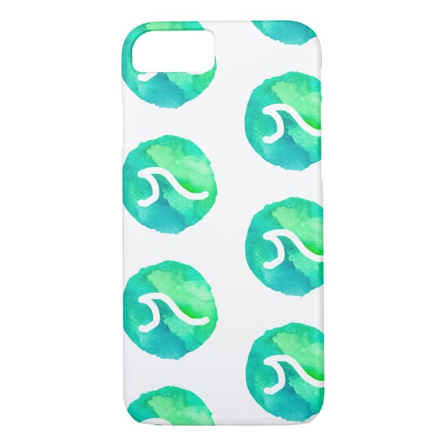 Funda De Case-Mate Para iPhone El diseño verde de las olas (Reverso)