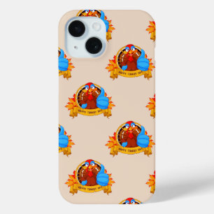 Funda Para iPhone 15 El divertido diseño de Acción de Gracias estilo ca