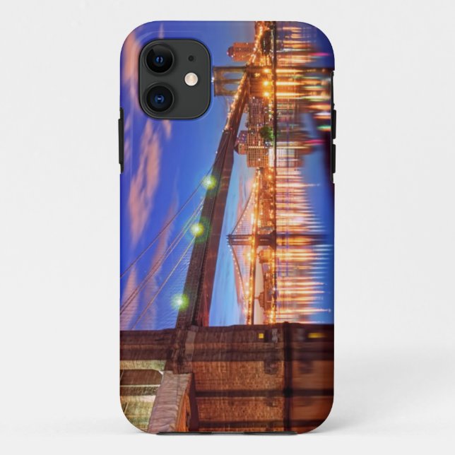Funda De Case-Mate Para iPhone El East River, puente de Brooklyn, Manhattan (Reverso)
