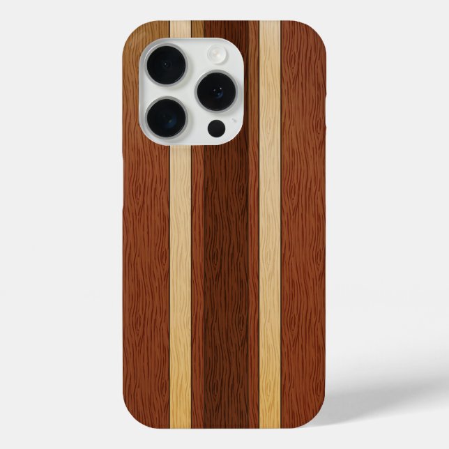 Funda De Case-Mate Para iPhone El efecto de grano de madera elegante (Reverso )