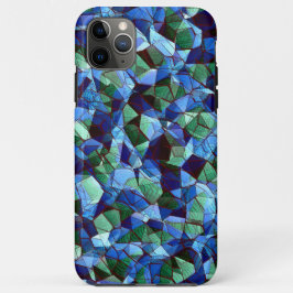 Funda Para iPhone 11 Pro Max El encanto de los mosaicos irregulares verdes y az
