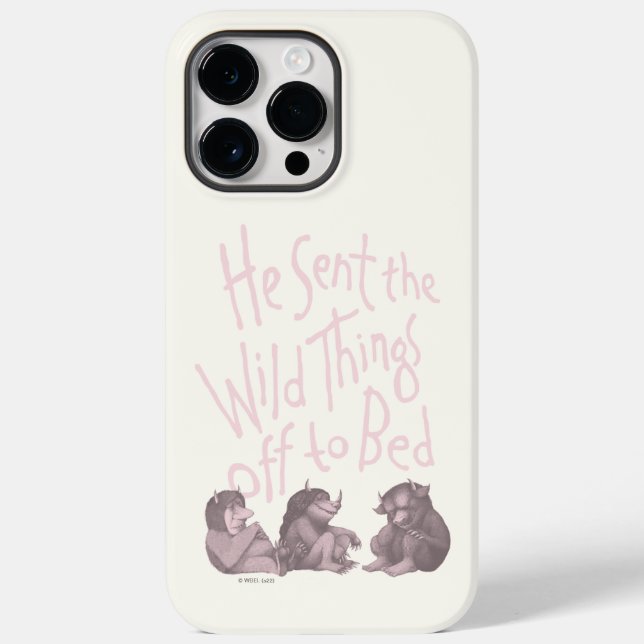 Funda De Case-Mate Para iPhone Él envió a las cosas salvajes a la cama - Rosa (Reverso )