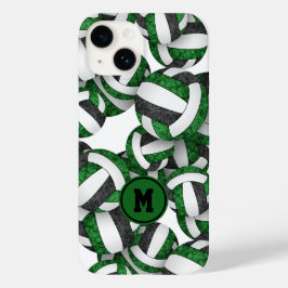 Funda Para iPhone 14 De Case-Mate El equipo negro verde colorea el patrón de las bol