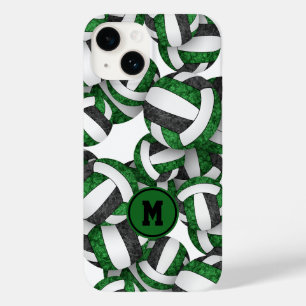Funda Para iPhone 14 De Case-Mate El equipo negro verde colorea el patrón de las bol