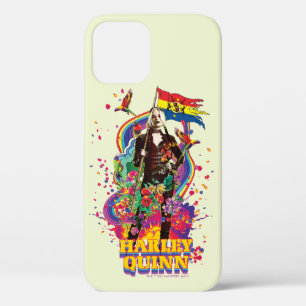 Funda Para iPhone 12 El escuadrón suicida   Flores y arcoiris de Harley