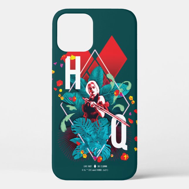 Funda De Case-Mate Para iPhone El escuadrón suicida | Harley Quinn Floral Diamond (Reverso )