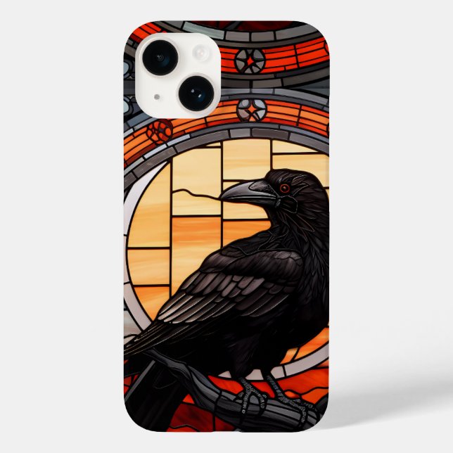 Funda De Case-Mate Para iPhone El Espantador Vidrio Manchado Raven (Reverso )