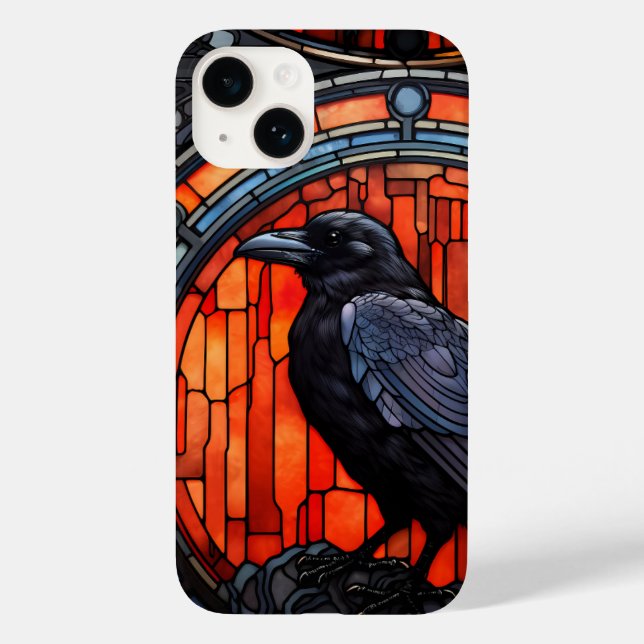Funda De Case-Mate Para iPhone El Espantador Vidrio Manchado Raven (Reverso )