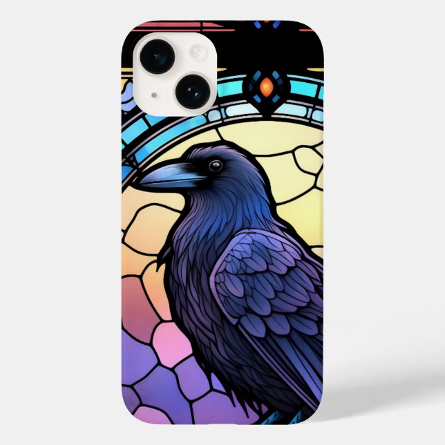 Funda De Case-Mate Para iPhone El Espantador Vidrio Manchado Raven (Reverso )