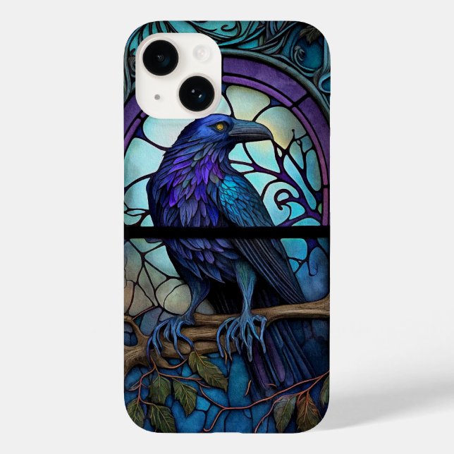 Funda De Case-Mate Para iPhone El Espantador Vidrio Manchado Raven (Reverso )