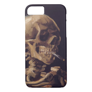 Funda Para iPhone 8/7 El esqueleto de Van Gogh con cigarrillo en llamas
