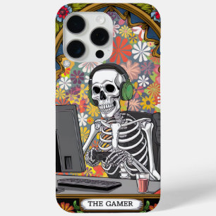 Funda Para iPhone 15 Pro Max El esqueleto gamer - Vibes florales retro