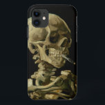 Funda Para iPhone 11 El esqueleto Vincent Van Gogh con un cigarrillo en<br><div class="desc">Esqueleto de Vincent Van Gogh con estuche de teléfono de Bella Artes de época quemada</div>