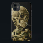 Funda Para iPhone 11 El esqueleto Vincent Van Gogh con un cigarrillo en<br><div class="desc">El esqueleto de Vincent Van Gogh con un estuche de teléfono de Bella Artes de venado de cigarrillos en llamas</div>