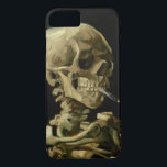 Funda Para iPhone 8/7 El esqueleto Vincent Van Gogh con un cigarrillo en<br><div class="desc">Esqueleto de Vincent Van Gogh con estuche de teléfono de Bella Artes de época quemada</div>