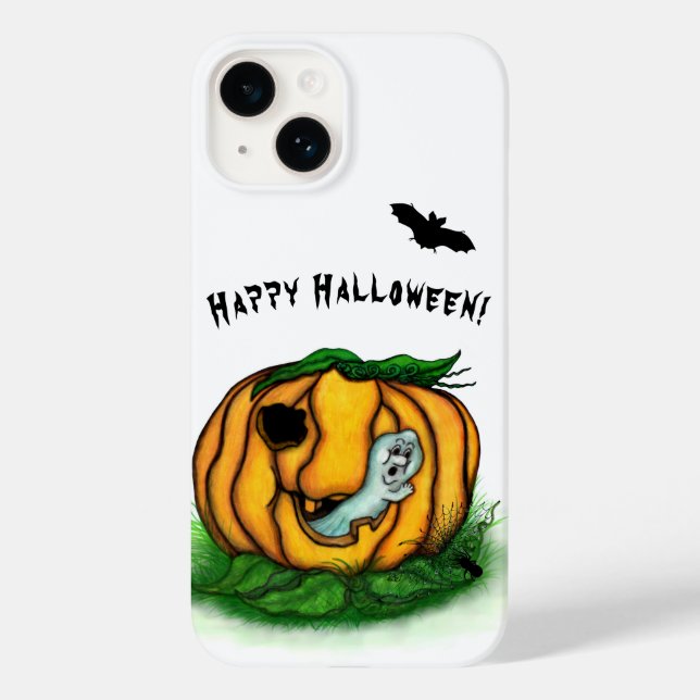 Funda De Case-Mate Para iPhone El fantasma de Halloween , Bat , Ghost y Spider (Reverso )