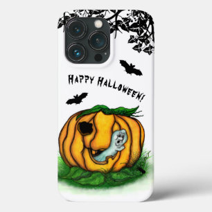 Funda Para iPhone 13 Pro El fantasma de Halloween , Bat , Ghost y Spider