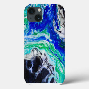 Funda Para iPhone 13 El flujo de la pintura abstracta del río