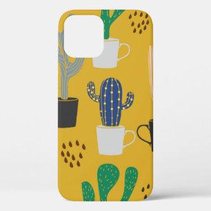 Funda Para iPhone 12 El fondo del patrón de Cactus es transparente. Cin