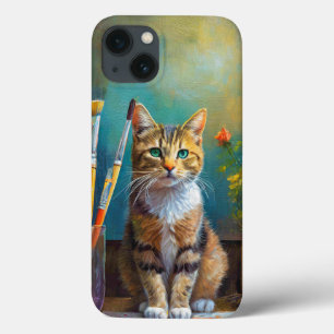 Funda Para iPhone 13 El gato artístico
