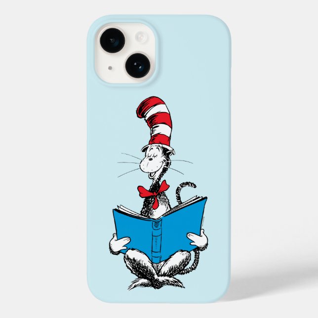 Funda De Case-Mate Para iPhone El gato en la lectura del Gorra (Reverso )