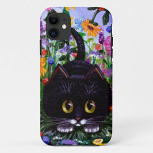 title_seo2 El gato floral del smoking del negro del arte