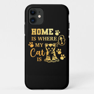 Funda Para iPhone 11 El Gato Lover Home Es Donde Mi Gato Está