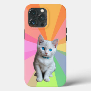 Funda Para iPhone 13 Pro El gato más bonito del arco iris colorido
