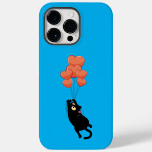 Funda Para iPhone 14 Pro Max De Case-Mate El gato negro vuela en los corazones