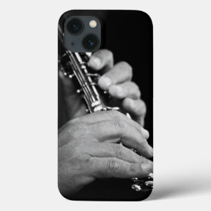Funda Para iPhone 13 El gitano juega flauta en blanco y negro
