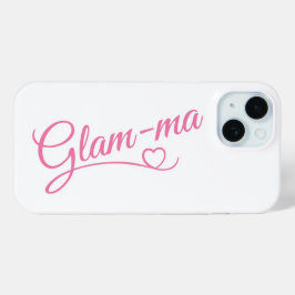 Funda Para iPhone 15 El glamma rosado en blanco