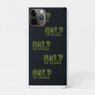 Funda Para iPhone 11 Pro El Golf Es La Palabra Sobre El Denim De Carbón,