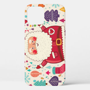 Funda Para iPhone 12 El gracioso Ilustracion de Navidades de Santa Clau