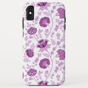 Funda Para iPhone XS Max El gran patrón floral jacobino se pudre en blanco