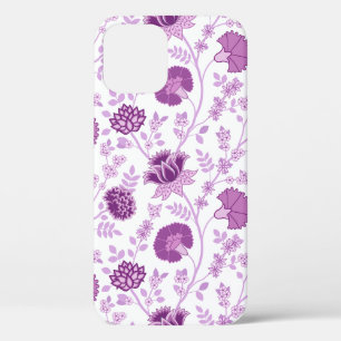 Funda Para iPhone 12 Pro El gran patrón floral jacobino se pudre en blanco