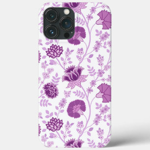 Funda Para iPhone 13 Pro Max El gran patrón floral jacobino se pudre en blanco
