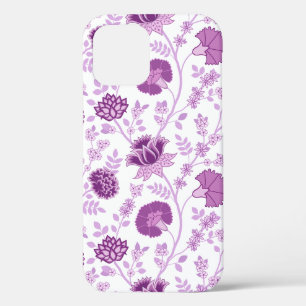 Funda Para iPhone 12 El gran patrón floral jacobino se pudre en blanco