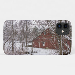Funda Para iPhone 11 El granero rojo en el estuche para iPhone de nieve