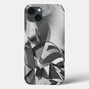 Funda Para iPhone 13 El gris estira una imagen negra y borrosa