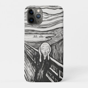 Funda Para iPhone 11 Pro El Grito por Edvard Munch Blanco y Negro